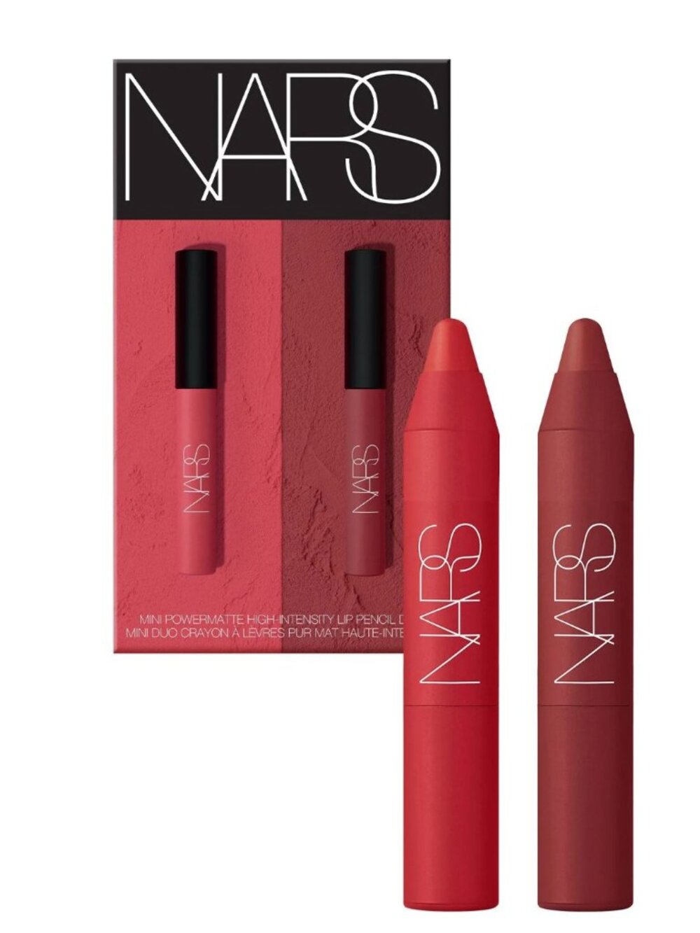 NARS Mini Powermatte High Intensity Lip Pencil Duo ~ Dragon Girl & Cruella (Red)